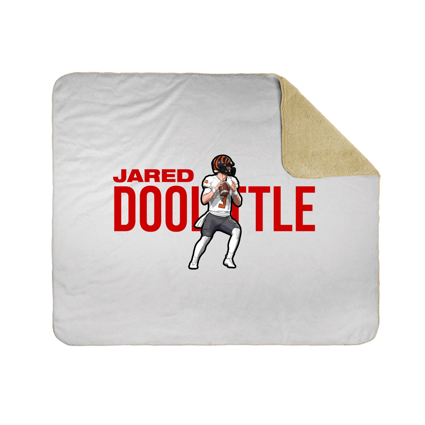 Throw Blanket — Player Name in White