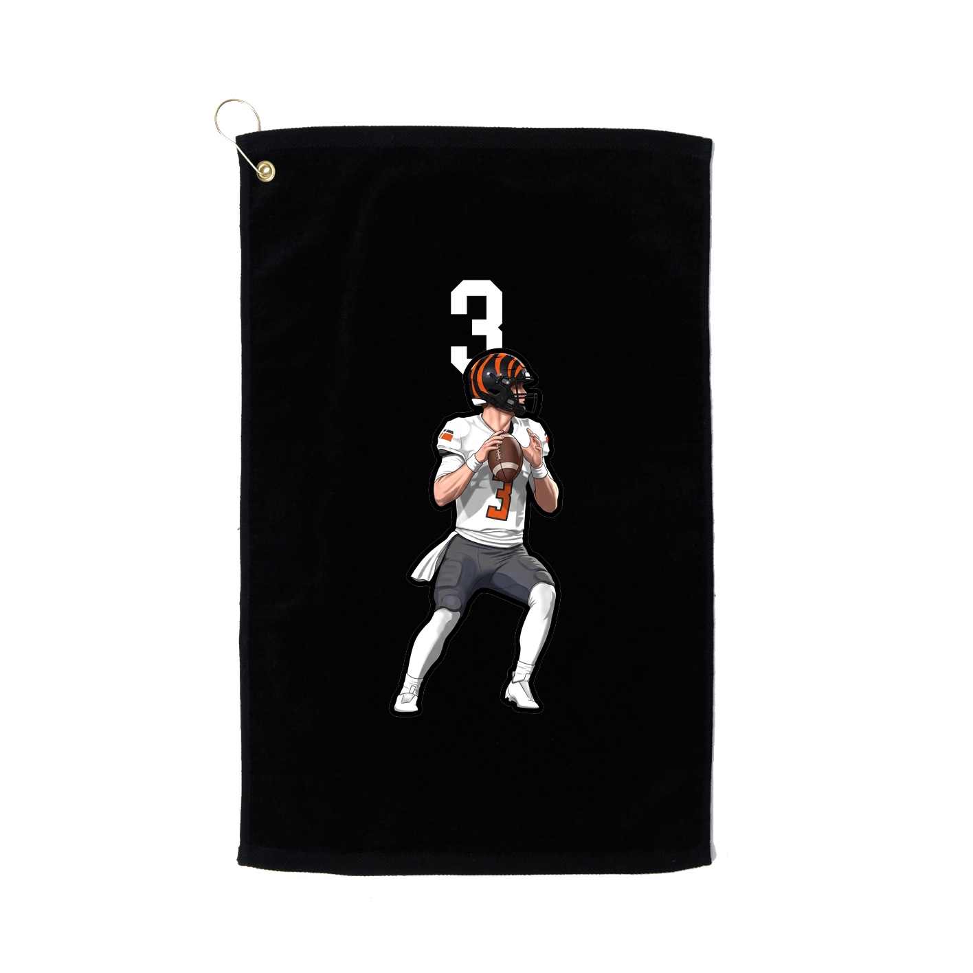 Golf Towel — Number Top in Black