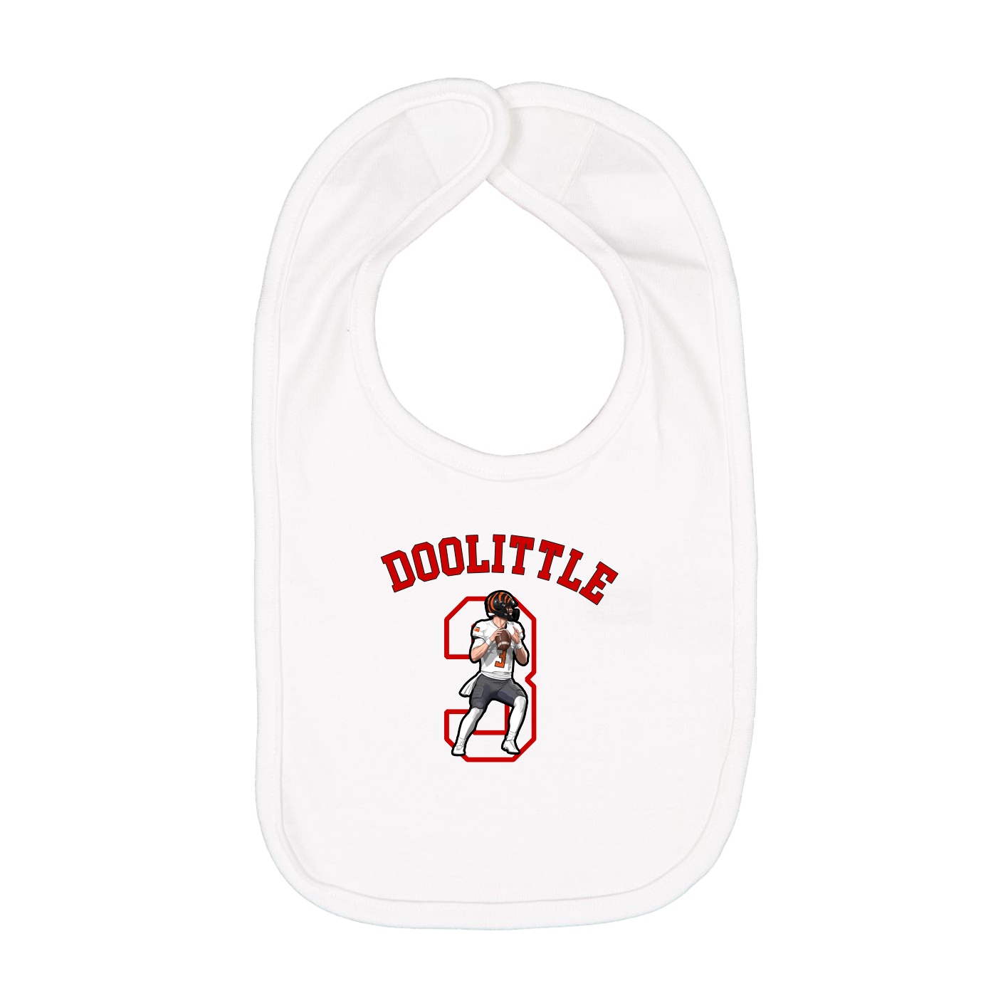 Infant Bib — Shirsey Arch in White