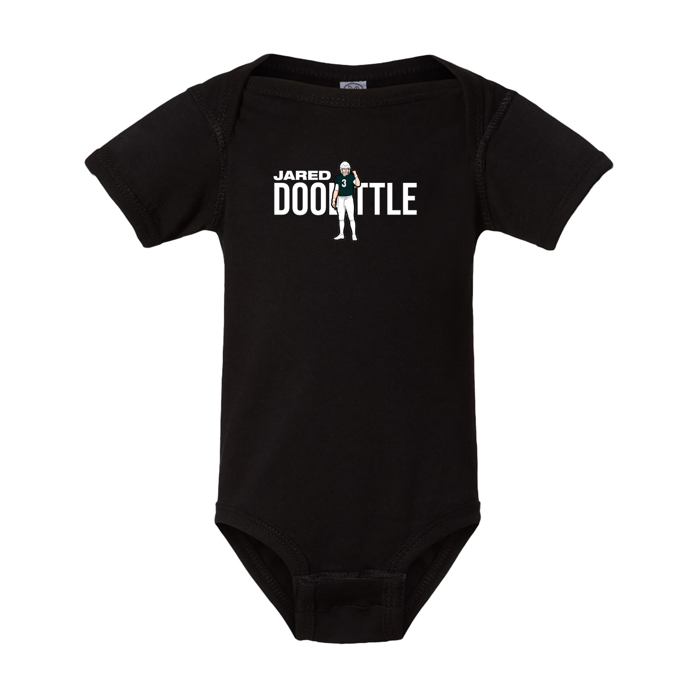 Baby Onesie — Player Name in Black