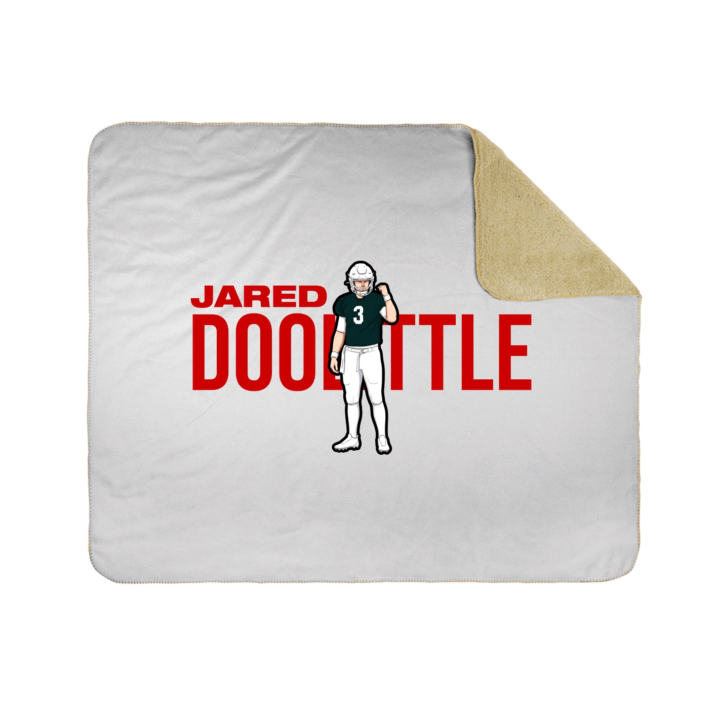 Throw Blanket — Player Name in White