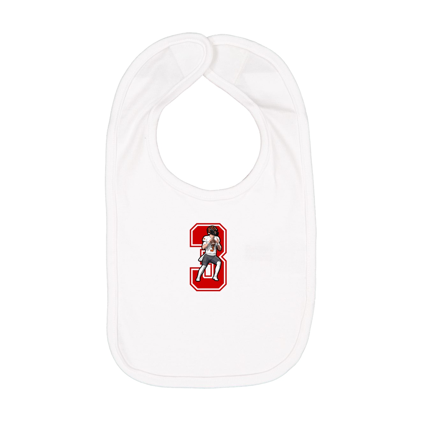 Infant Bib — Number in White