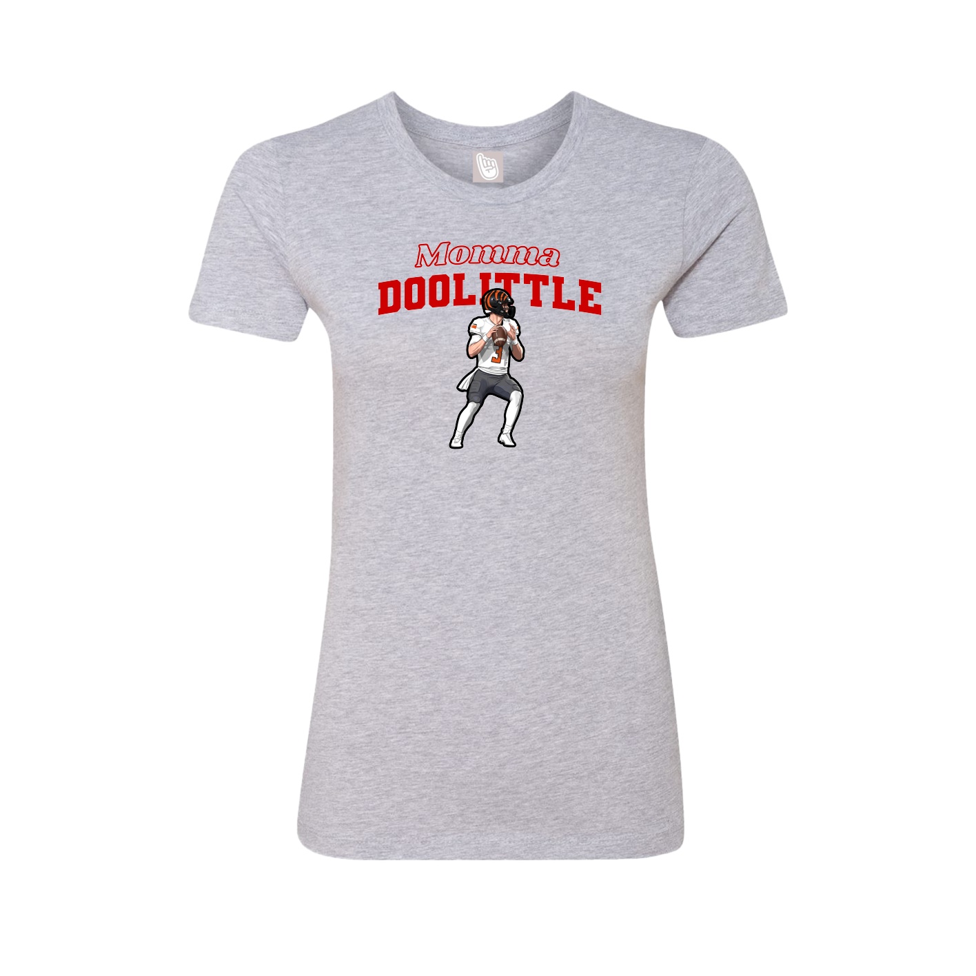 Womens Tee — Mothers Day Block in Grey
