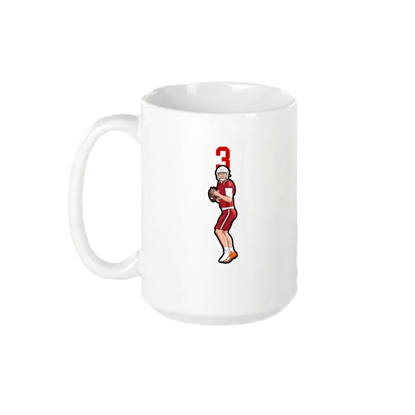 15oz Coffee Mug — Number Top in White