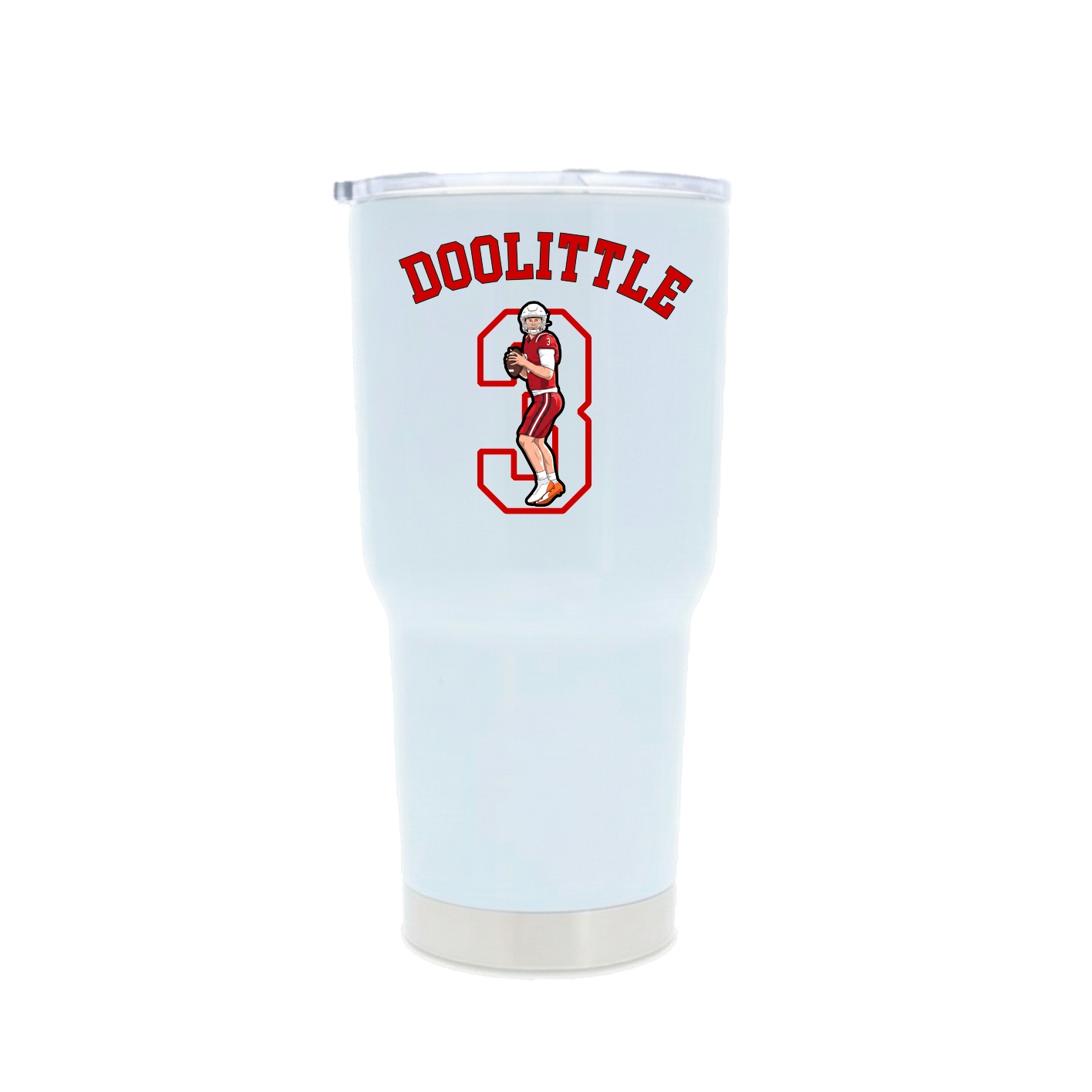 30oz Stainless Steel Tumbler — Shirsey Arch in White