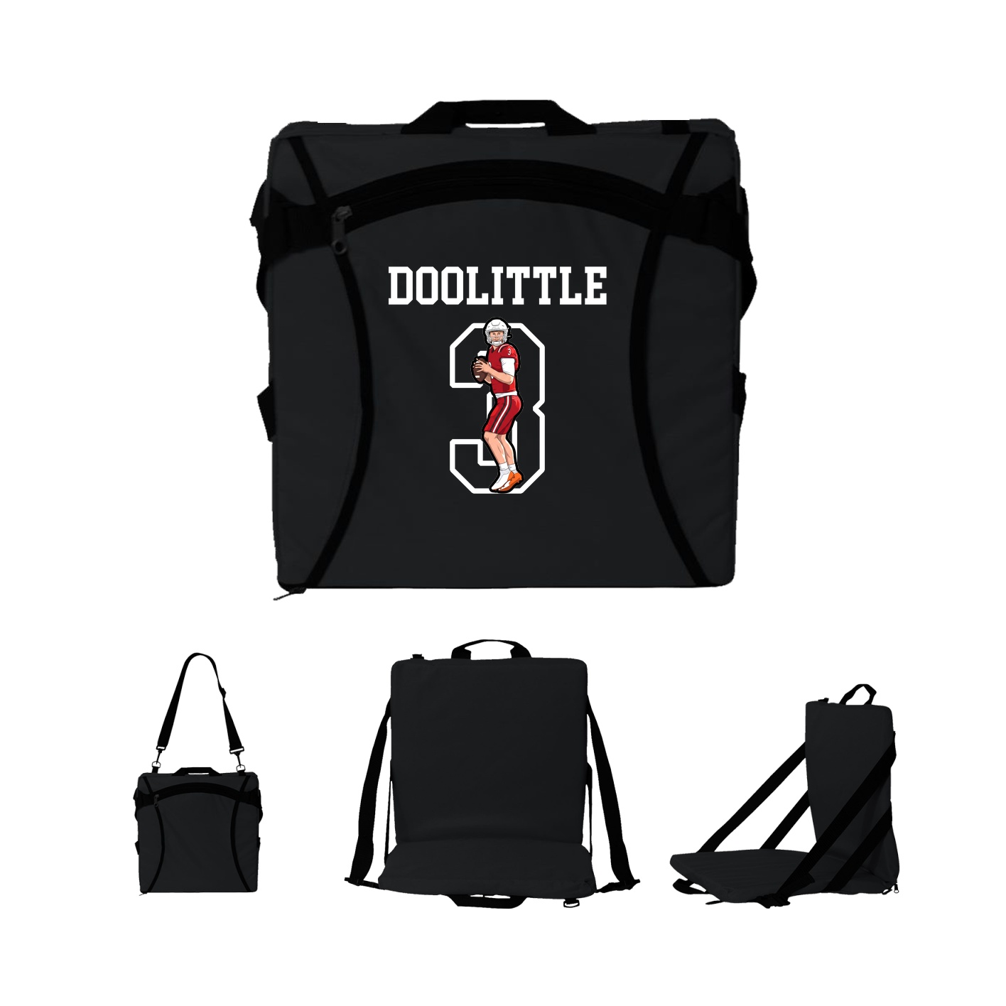 Folding Stadium Seat — Shirsey in Black