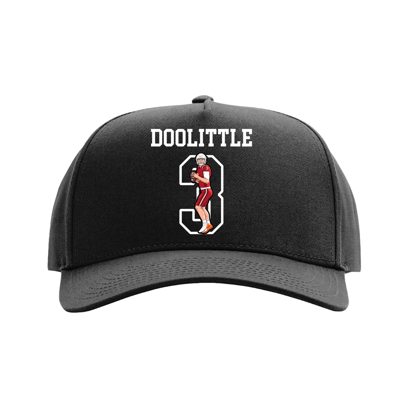 Full Fabric Five-Panel Champ Cap — Shirsey in Black