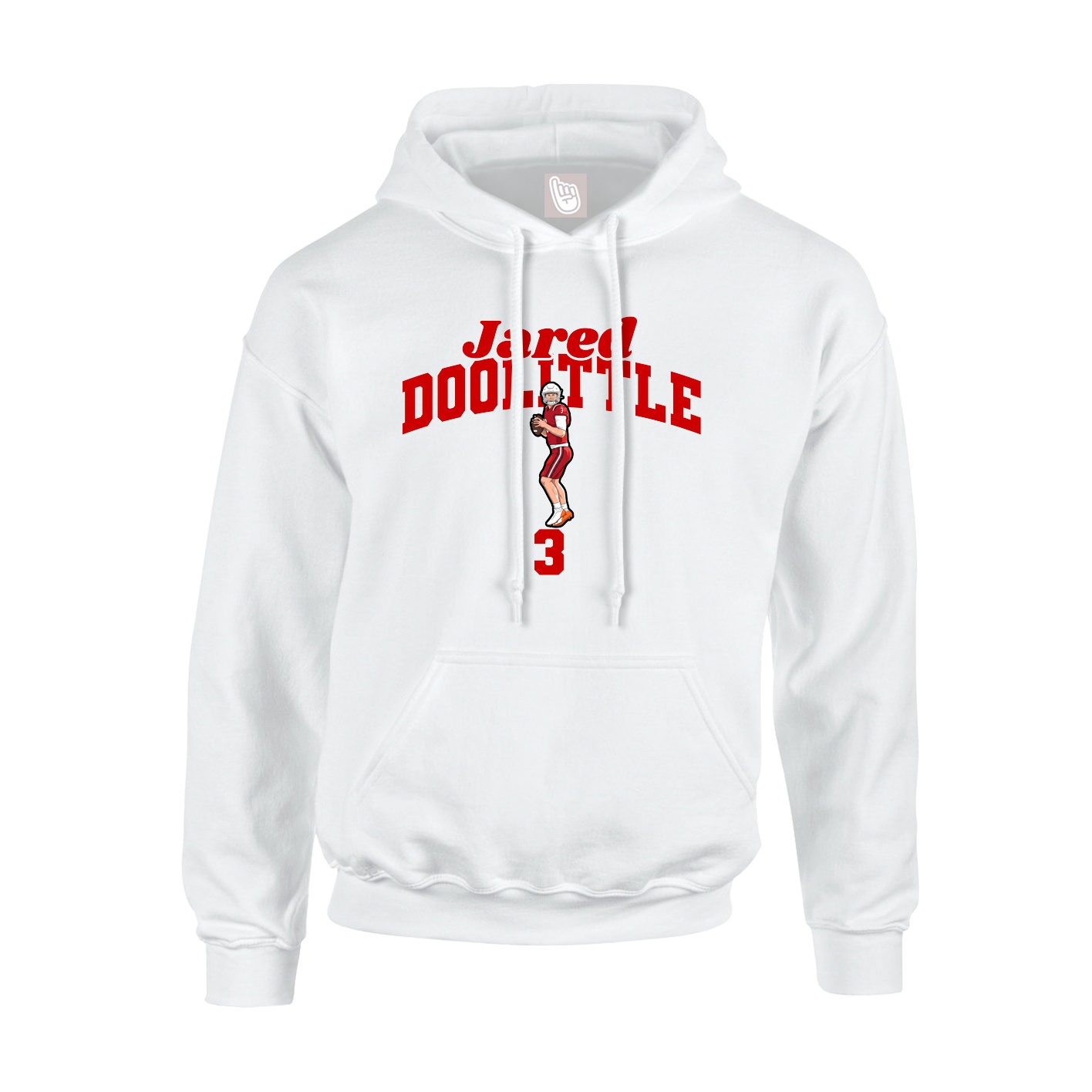 Hoodie — Signature Arch in White