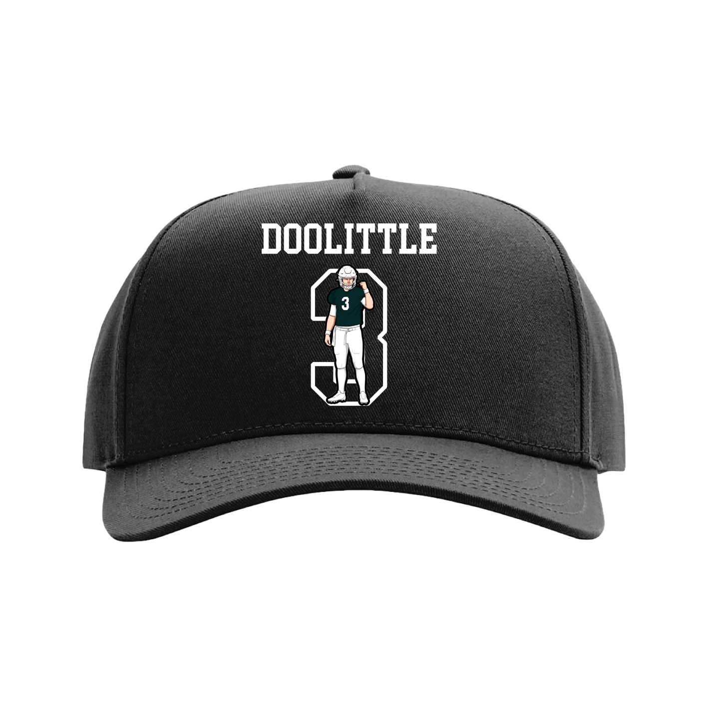 Full Fabric Five-Panel Champ Cap — Shirsey in Black