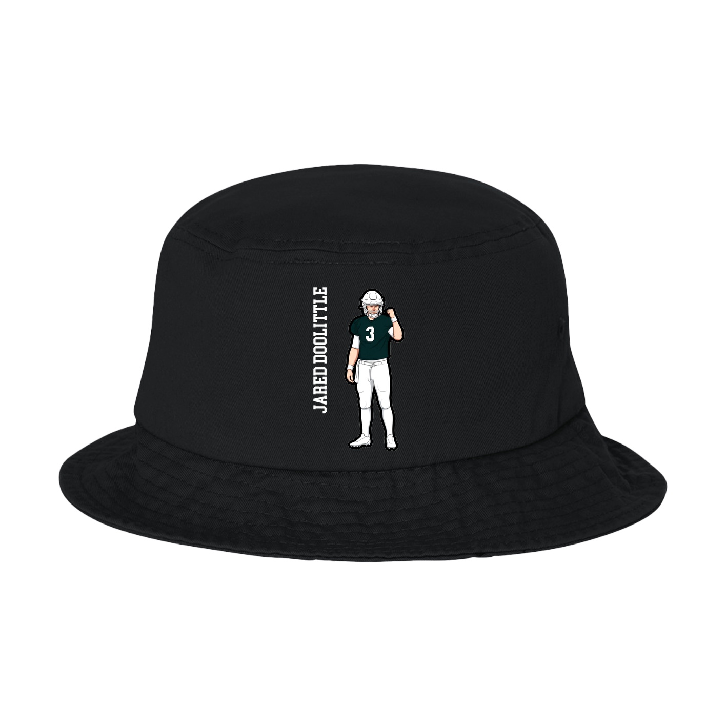 Bucket Cap — Name Vertical in Black