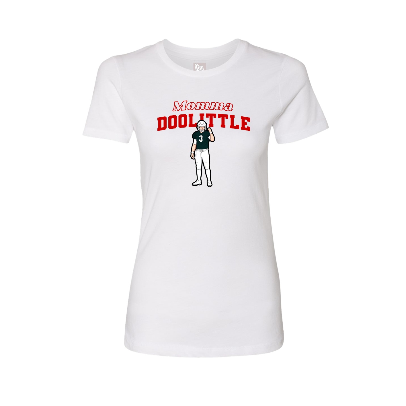 Womens Tee — Mothers Day Block in White