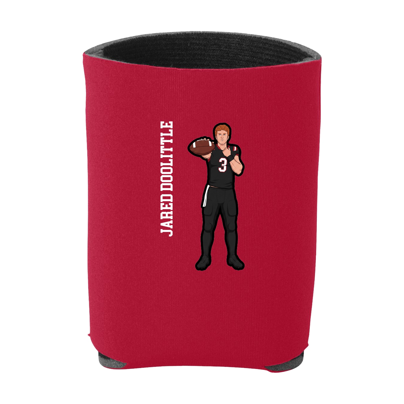 Can Holder — Name Vertical in Red