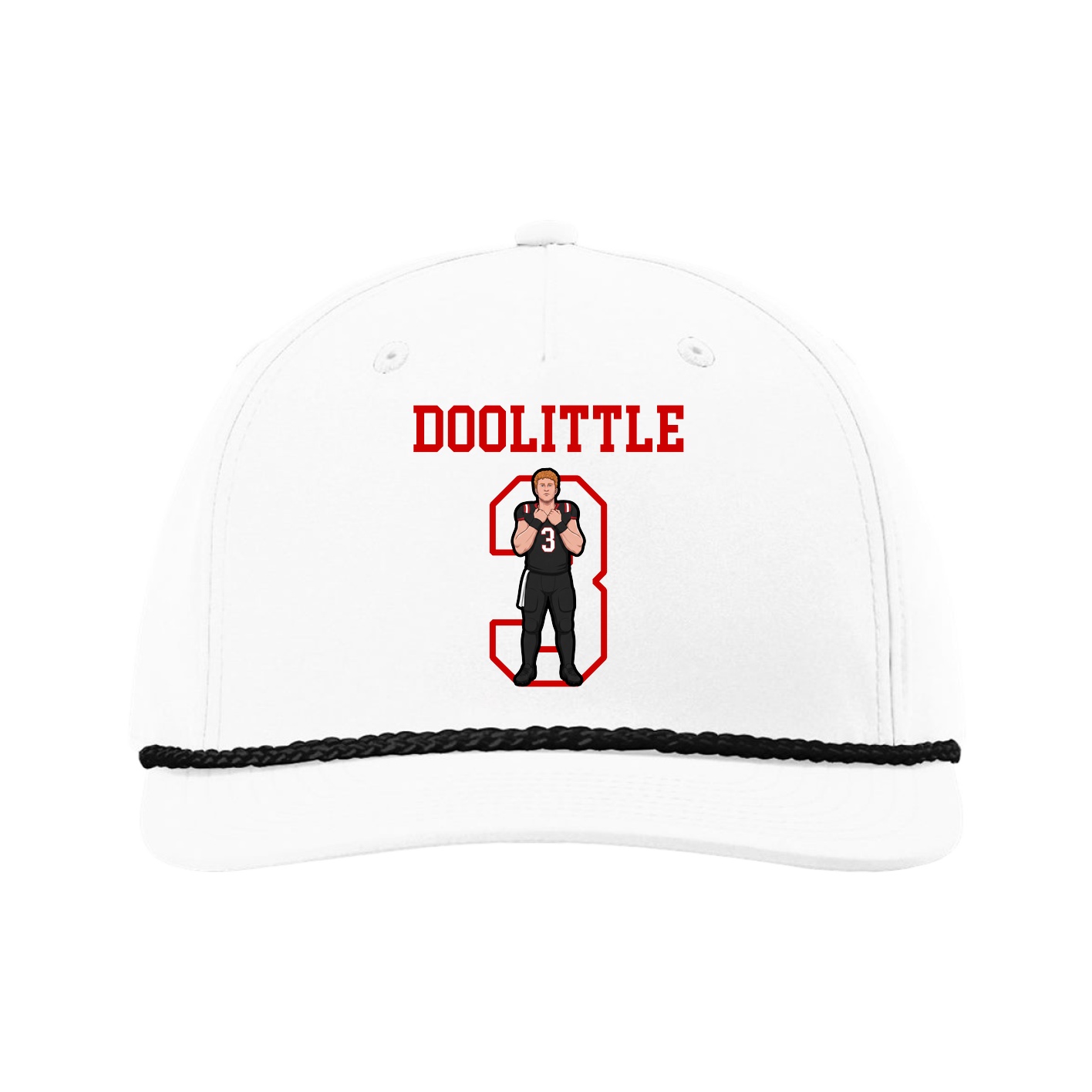 Five-Panel Classic Rope Cap — Shirsey in White
