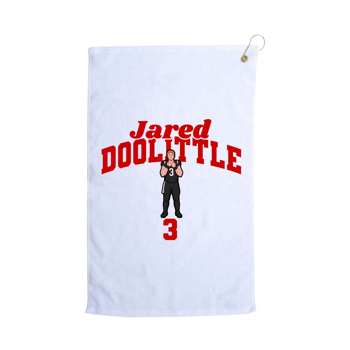 Golf Towel — Signature Arch in White