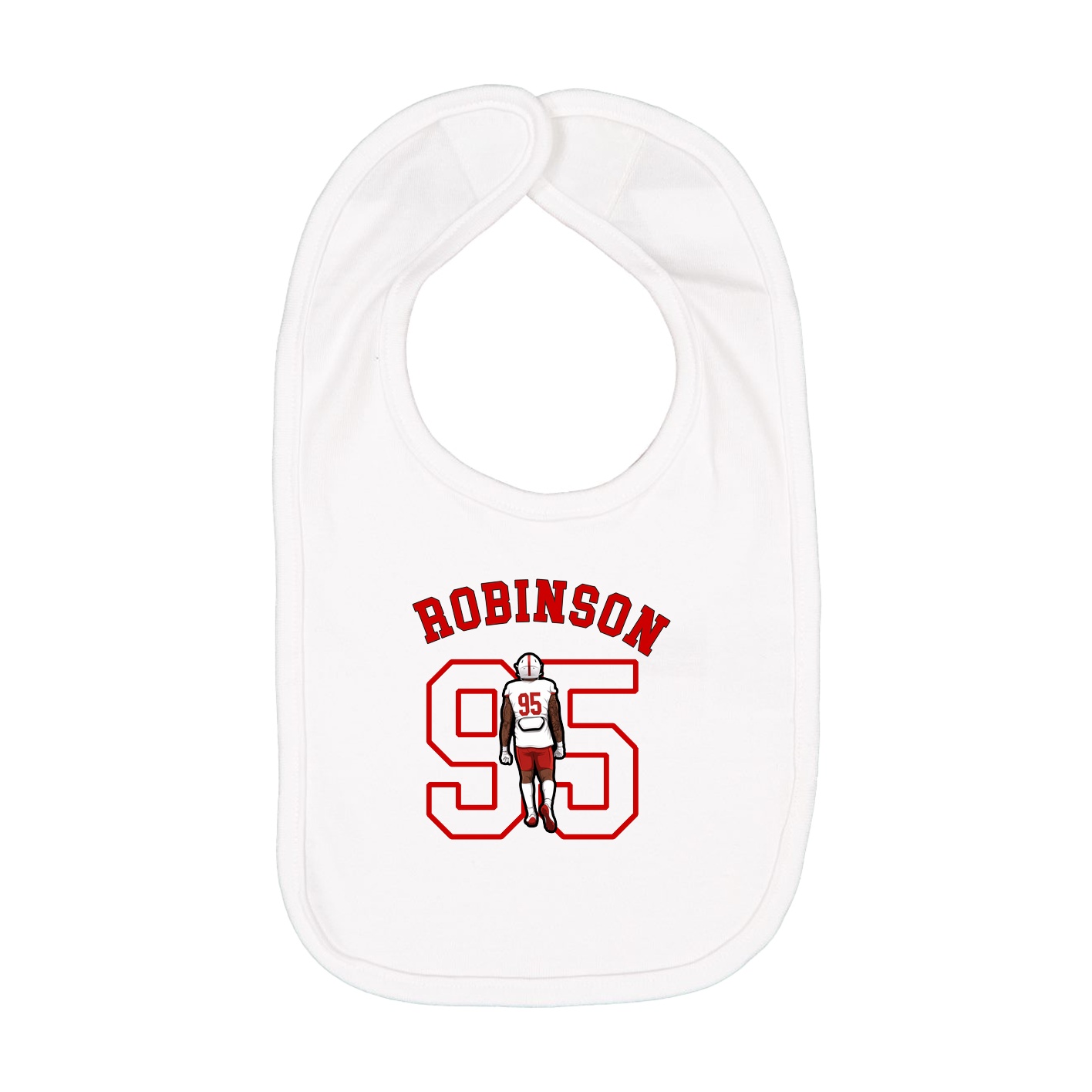 Infant Bib — Shirsey Arch in White