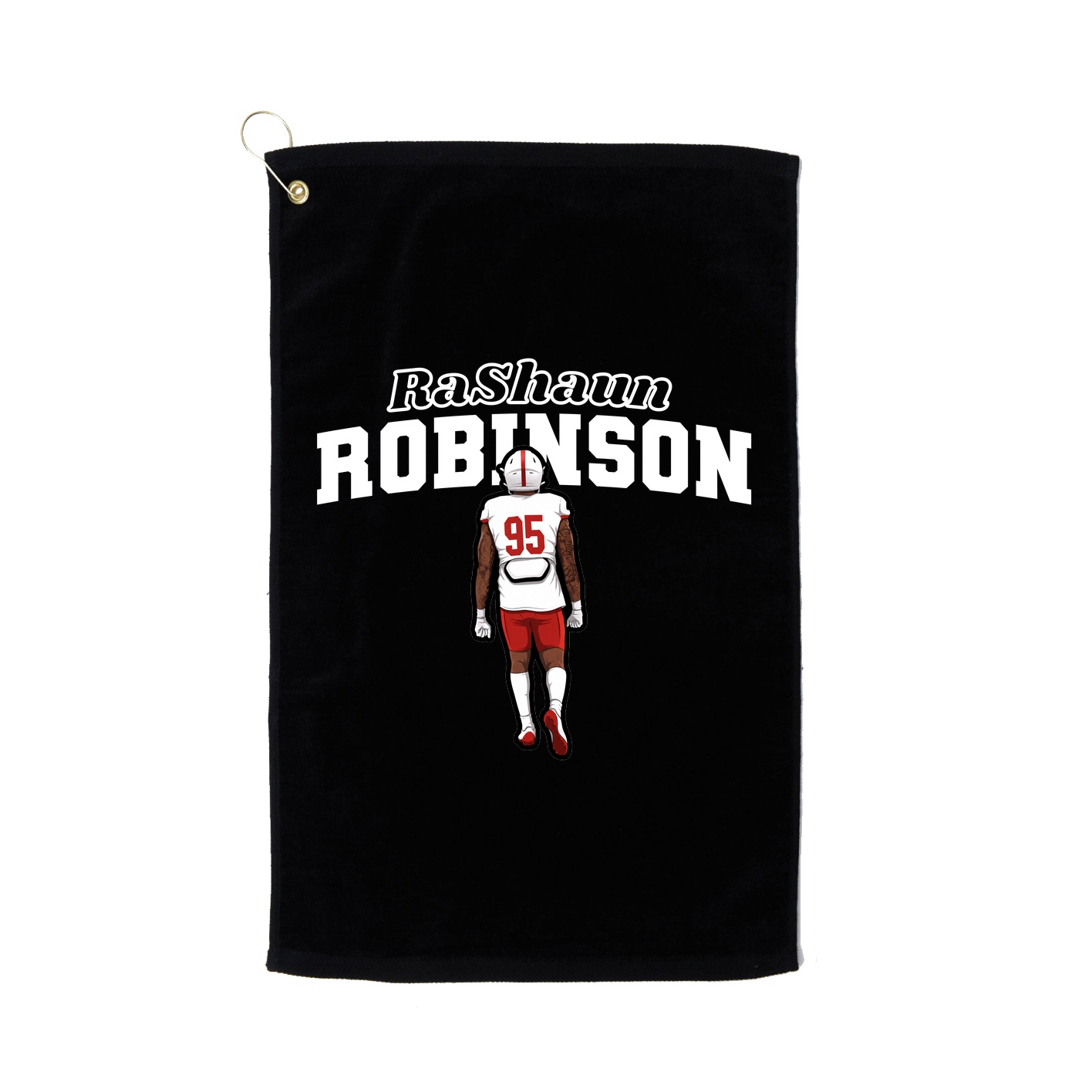 Golf Towel — Name Arch in Black