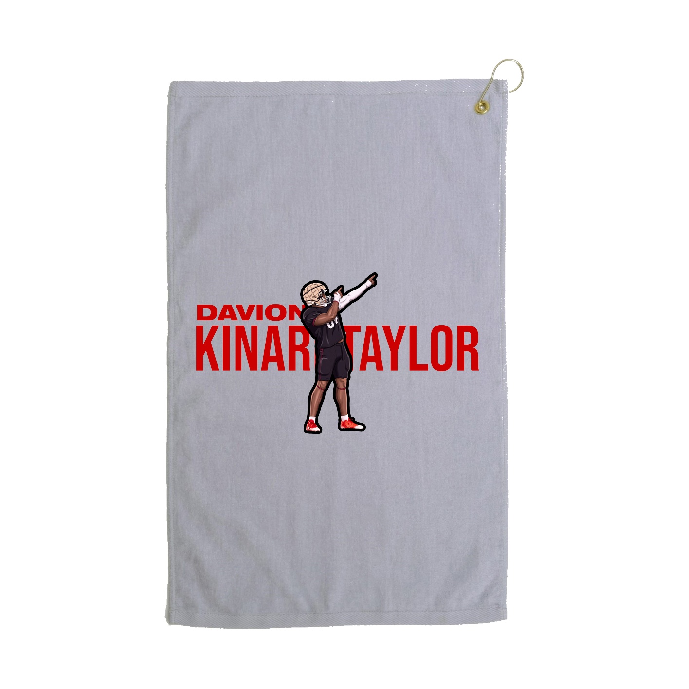 Golf Towel — Player Name in Grey