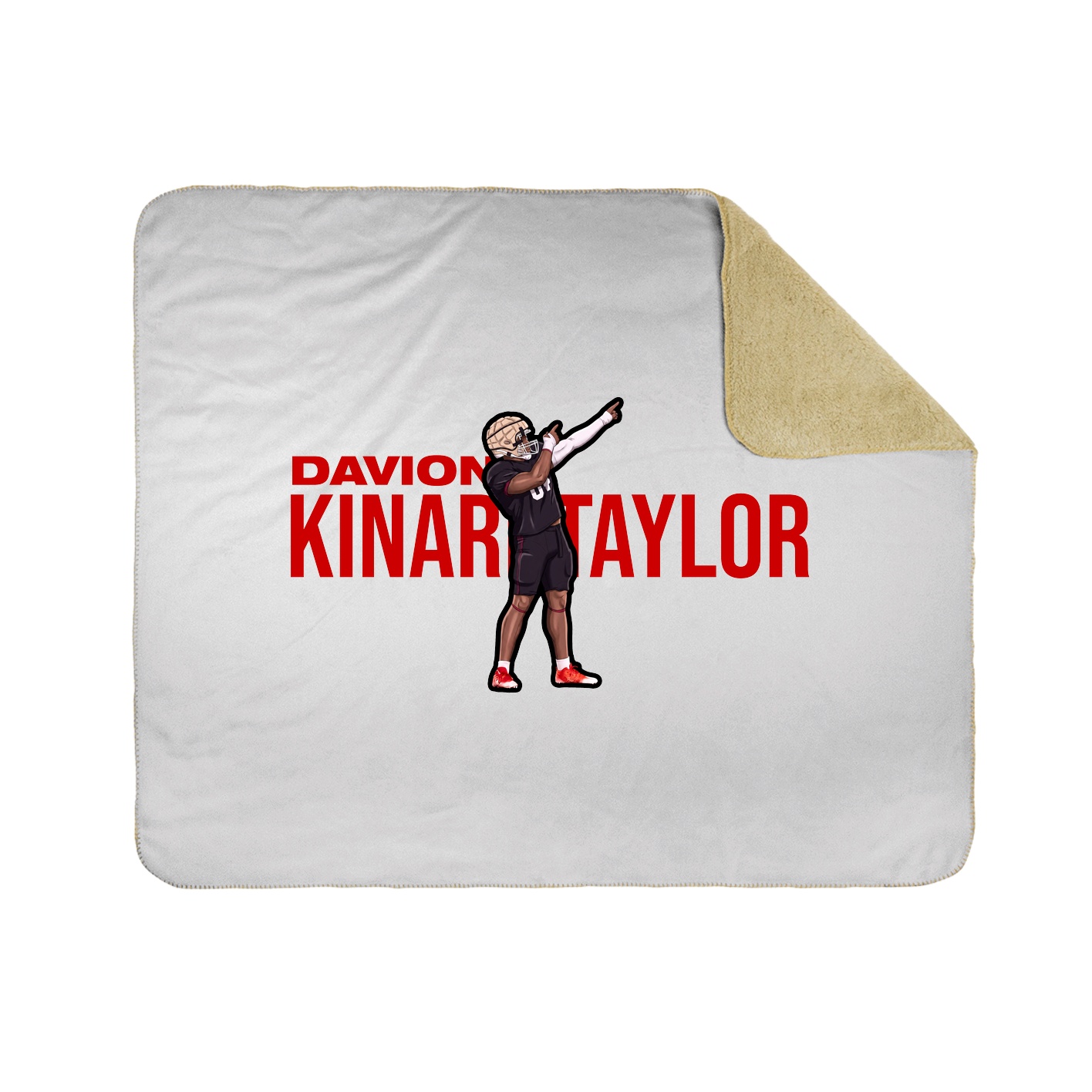 Throw Blanket — Player Name in White
