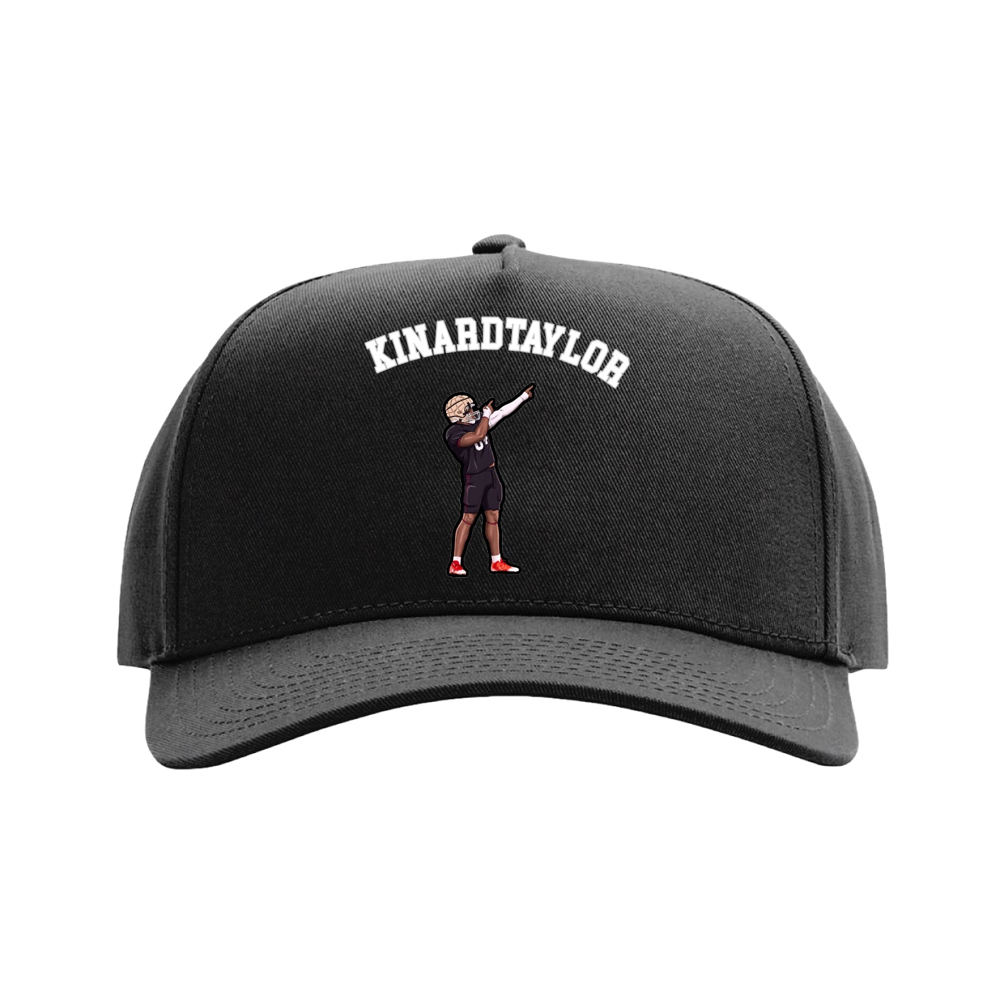Full Fabric Five-Panel Champ Cap — Shirsey Arch in Black