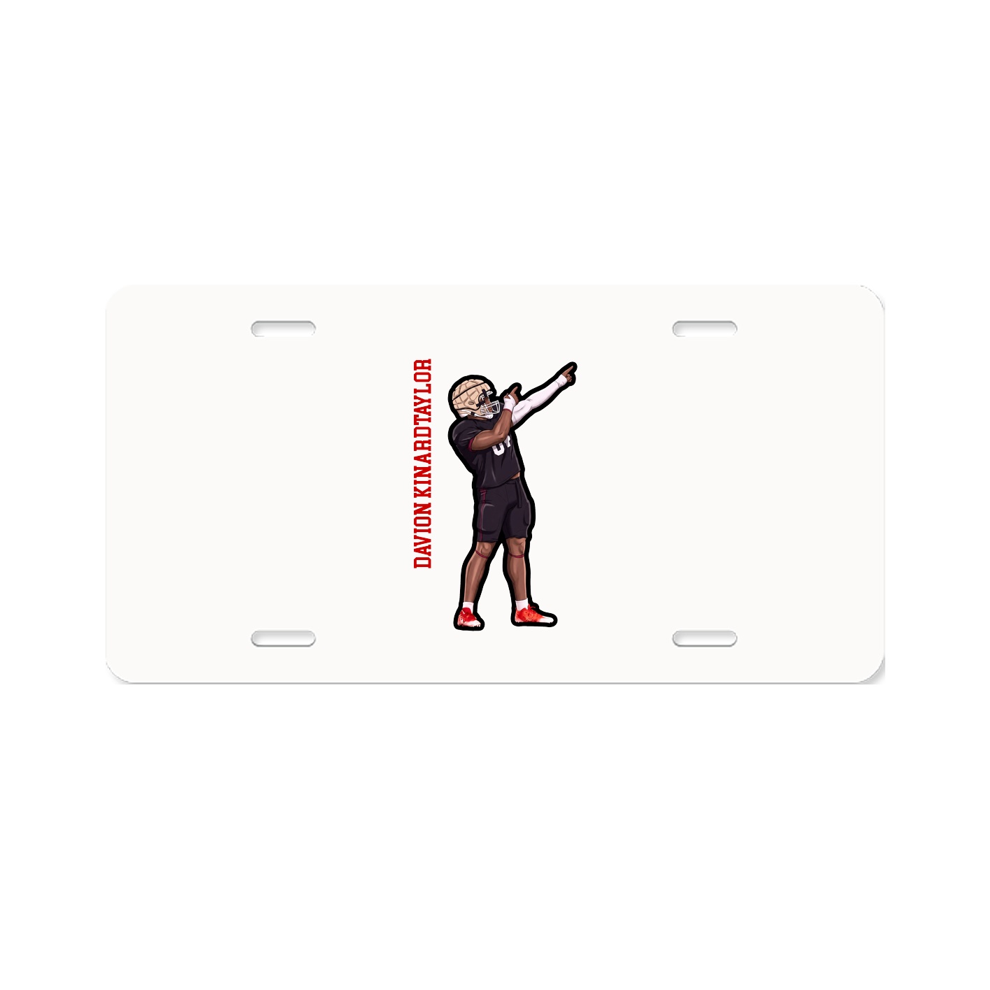 License Plate — Name Vertical in Classic