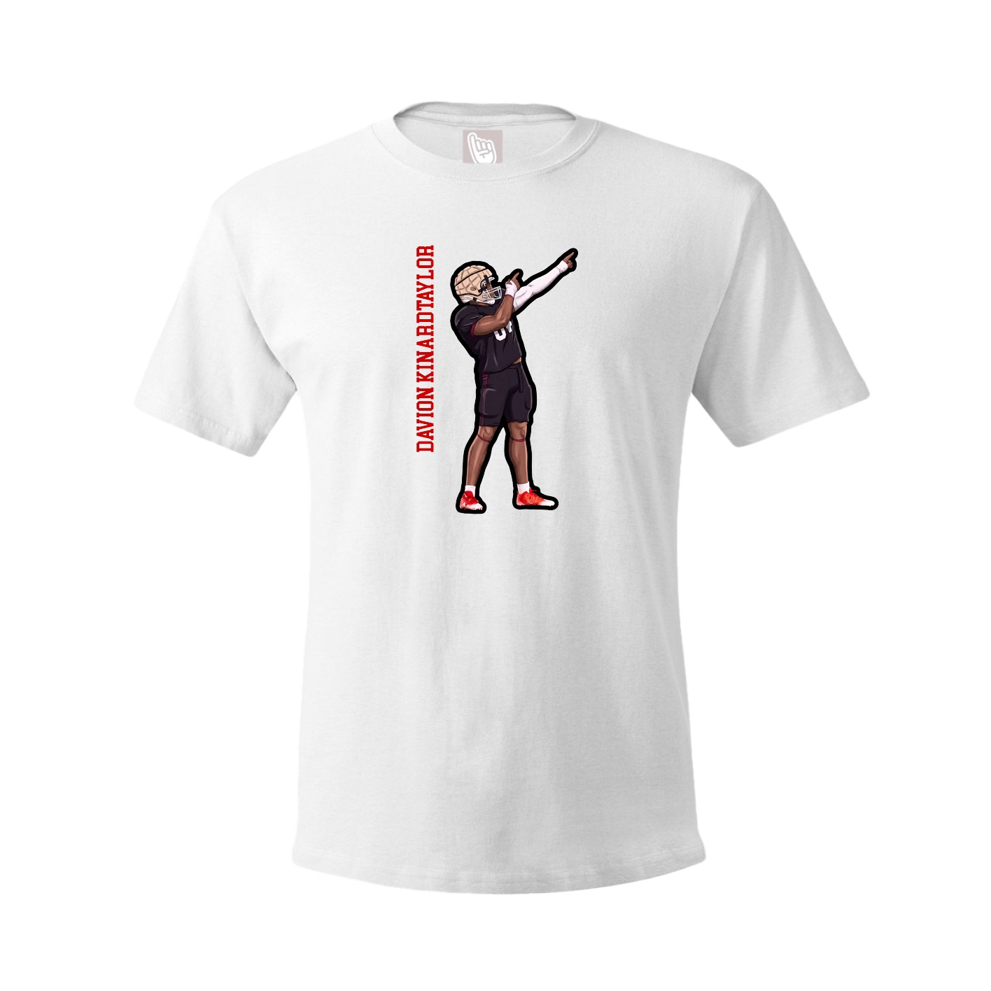 Tee — Name Vertical in White