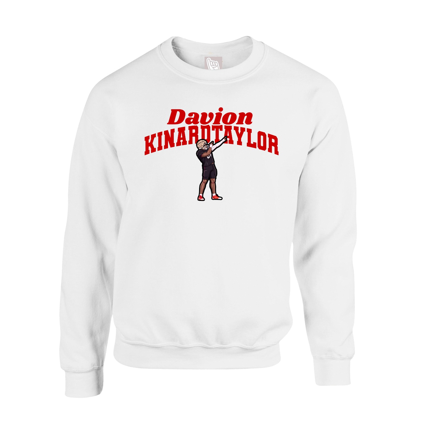 Fleece Crew — Signature Arch in White
