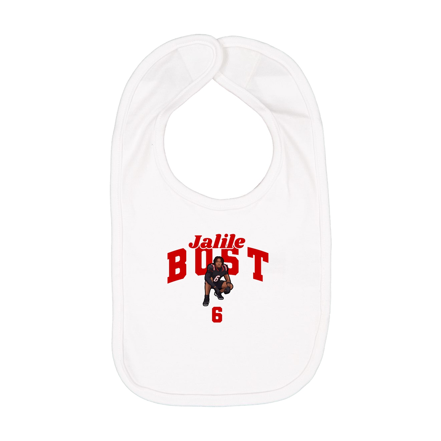 Infant Bib — Signature Arch in White