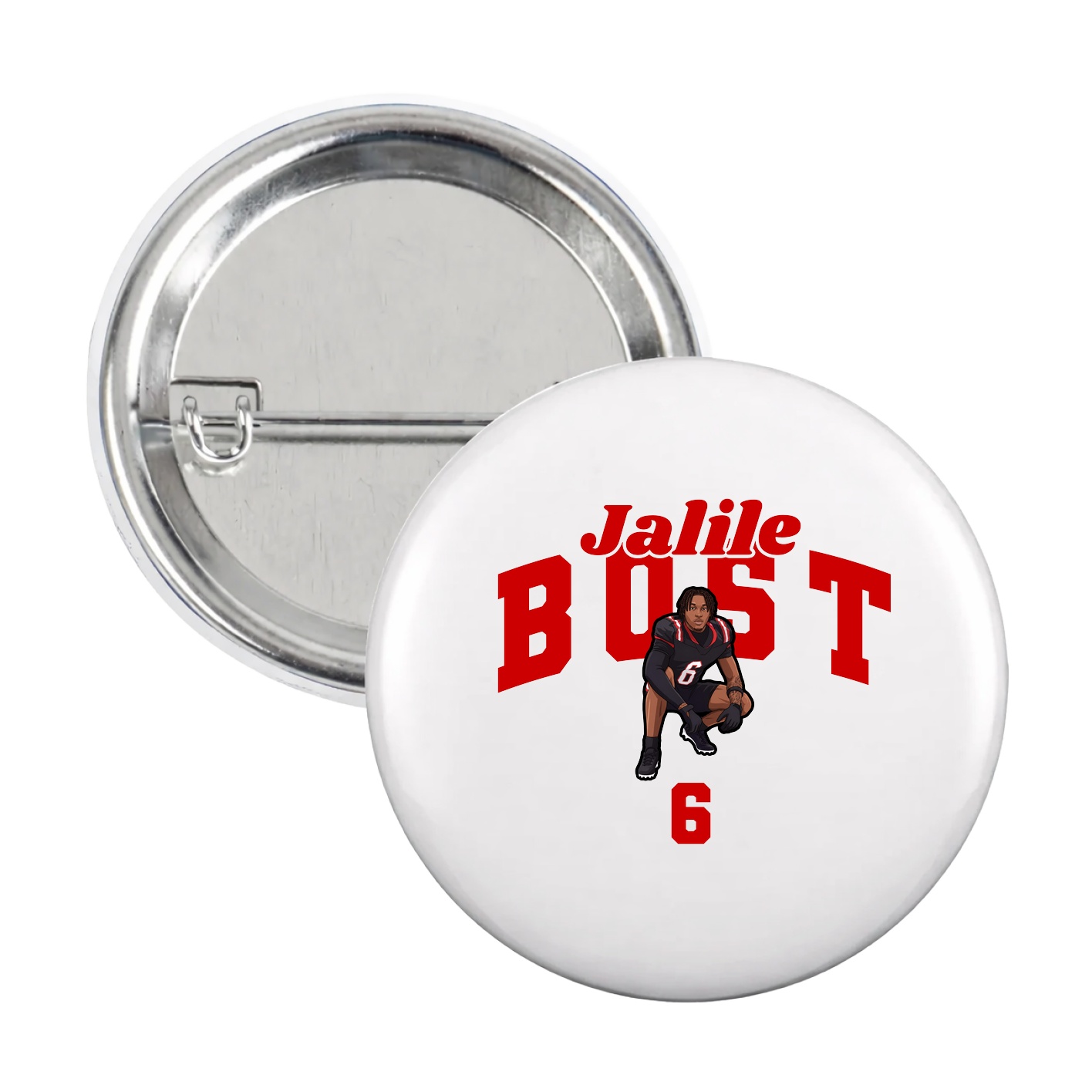 Game Day Button — Signature Arch in White