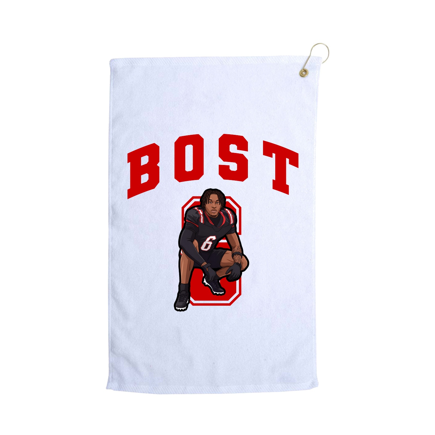 Golf Towel — Number in White