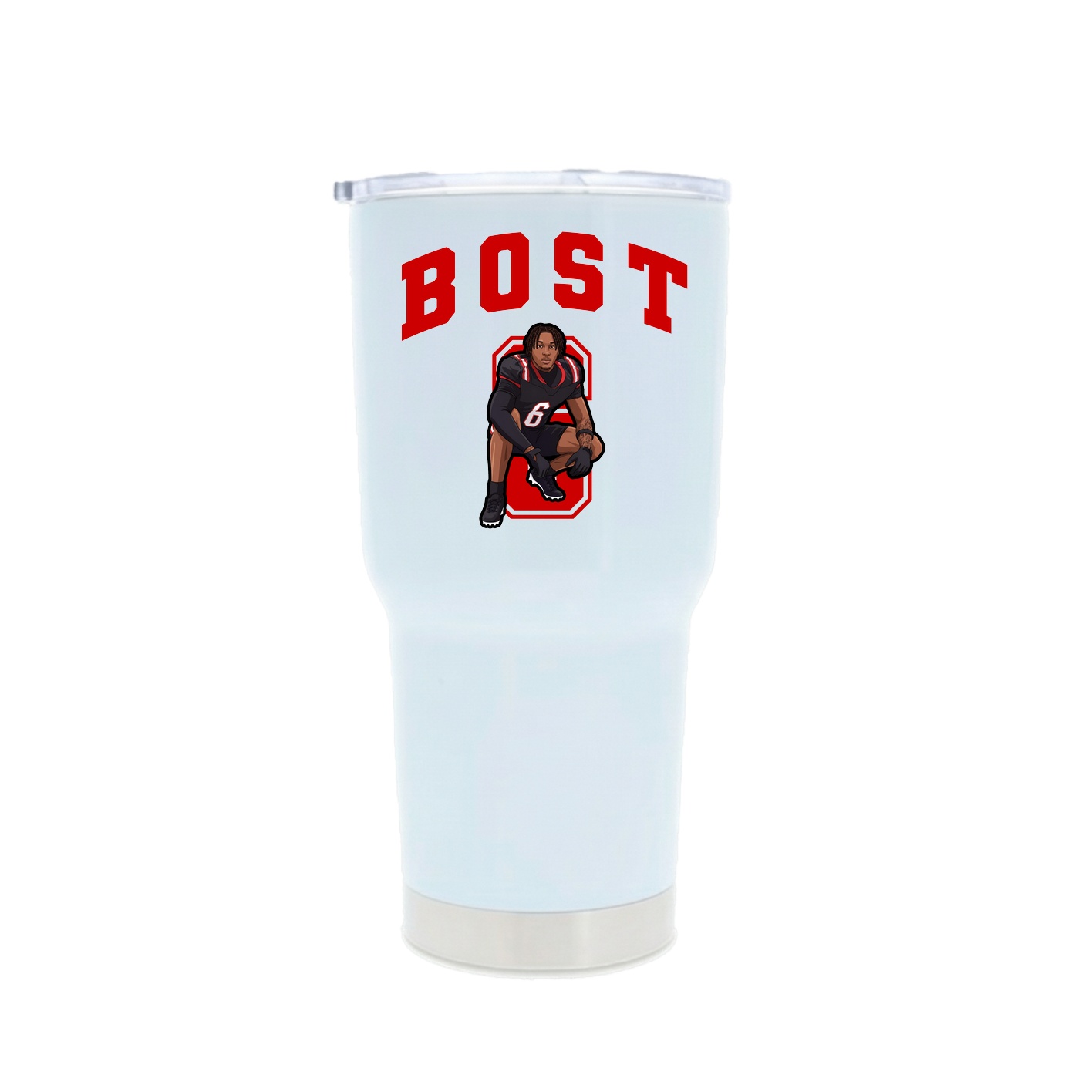 30oz Stainless Steel Tumbler — Number in White