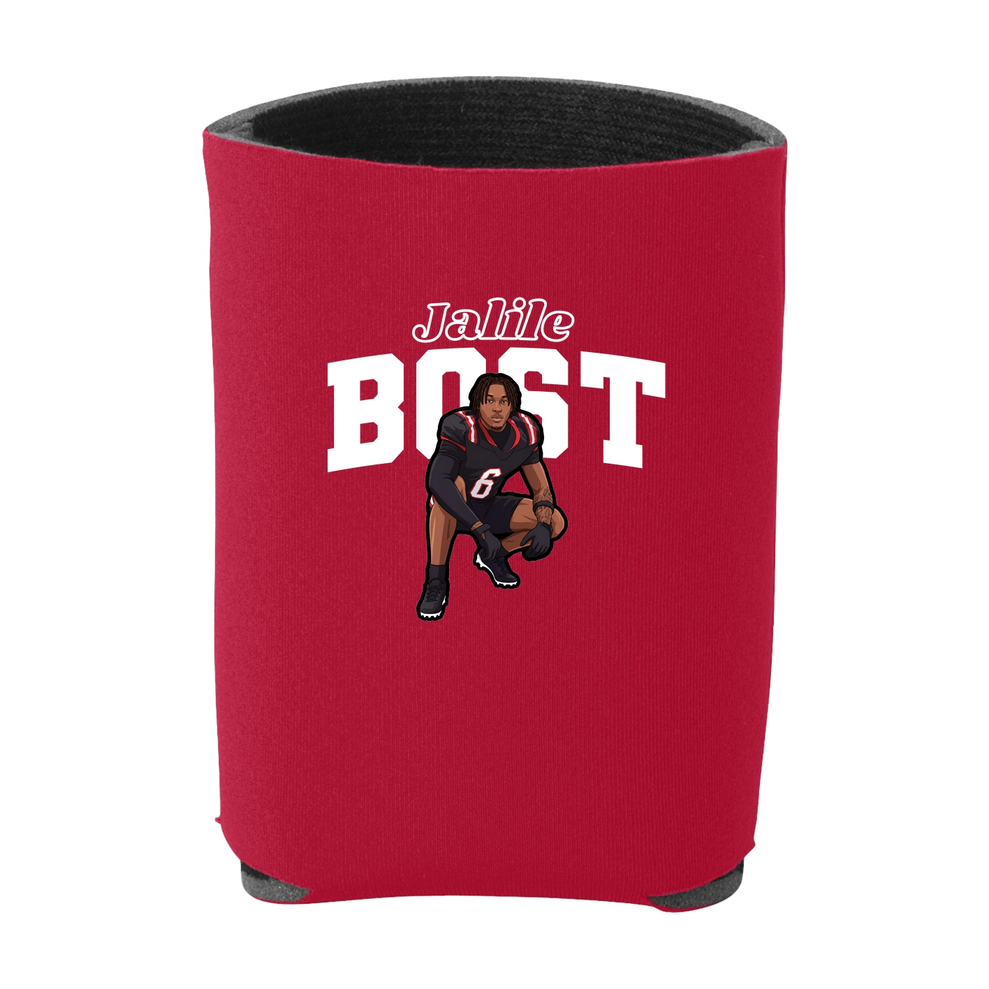 Can Holder — Name Arch in Red