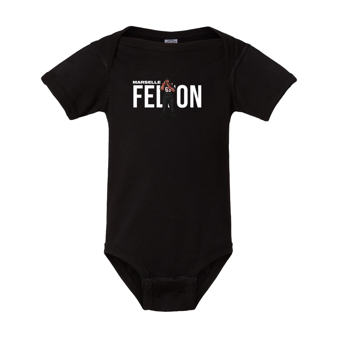 Baby Onesie — Player Name in Black