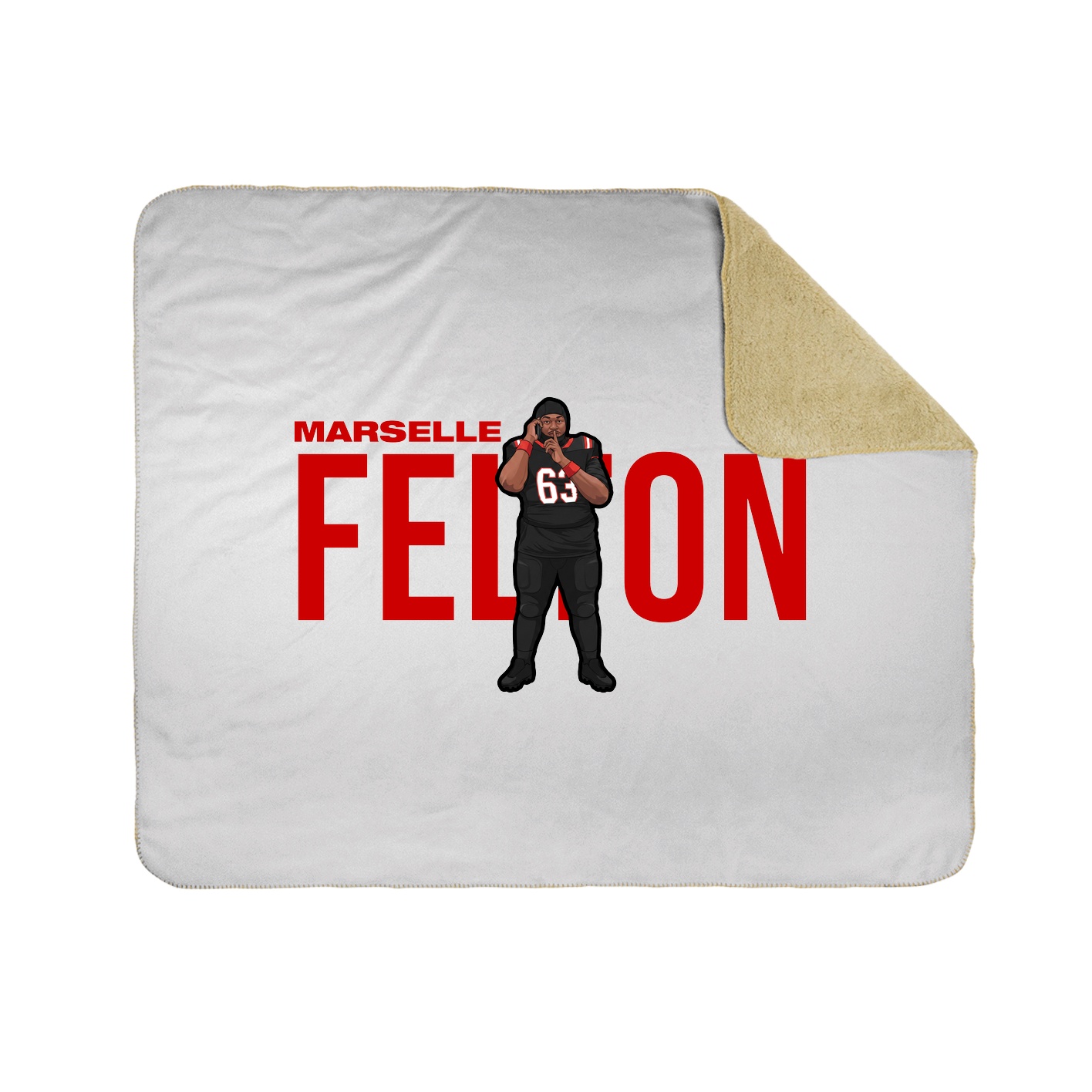Throw Blanket — Player Name in White