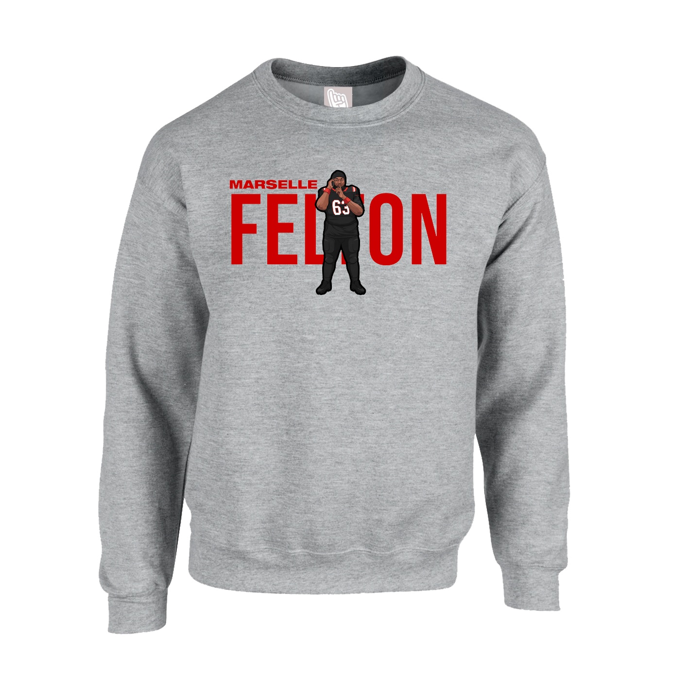 Fleece Crew — Player Name in Grey