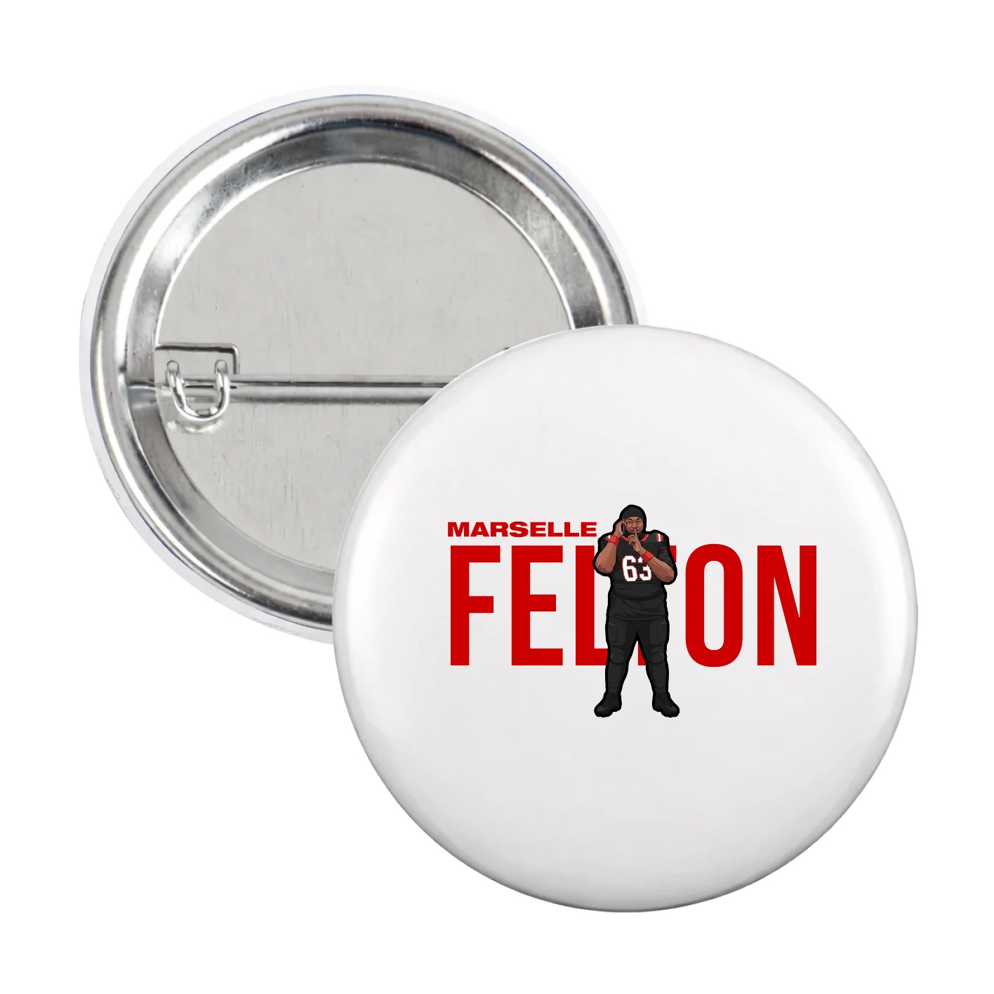 Game Day Button — Player Name in White