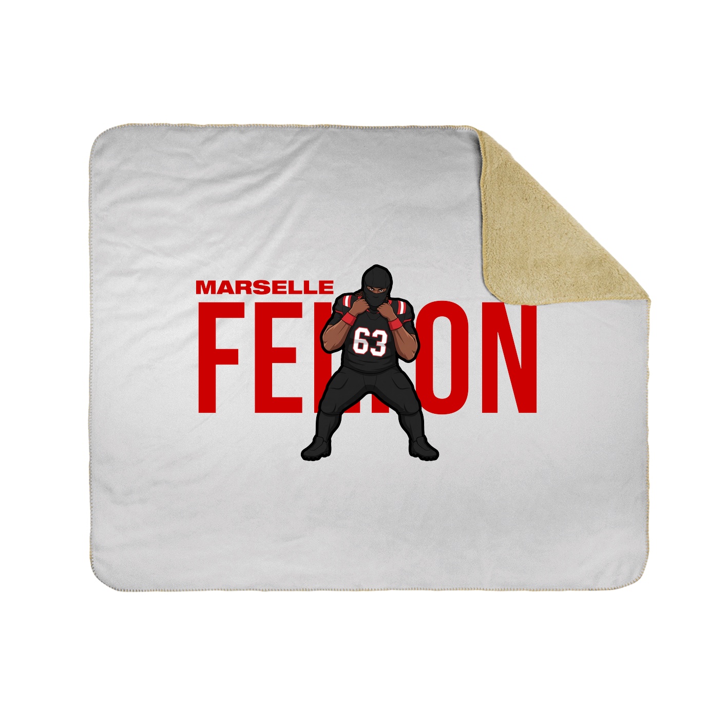 Throw Blanket — Player Name in White