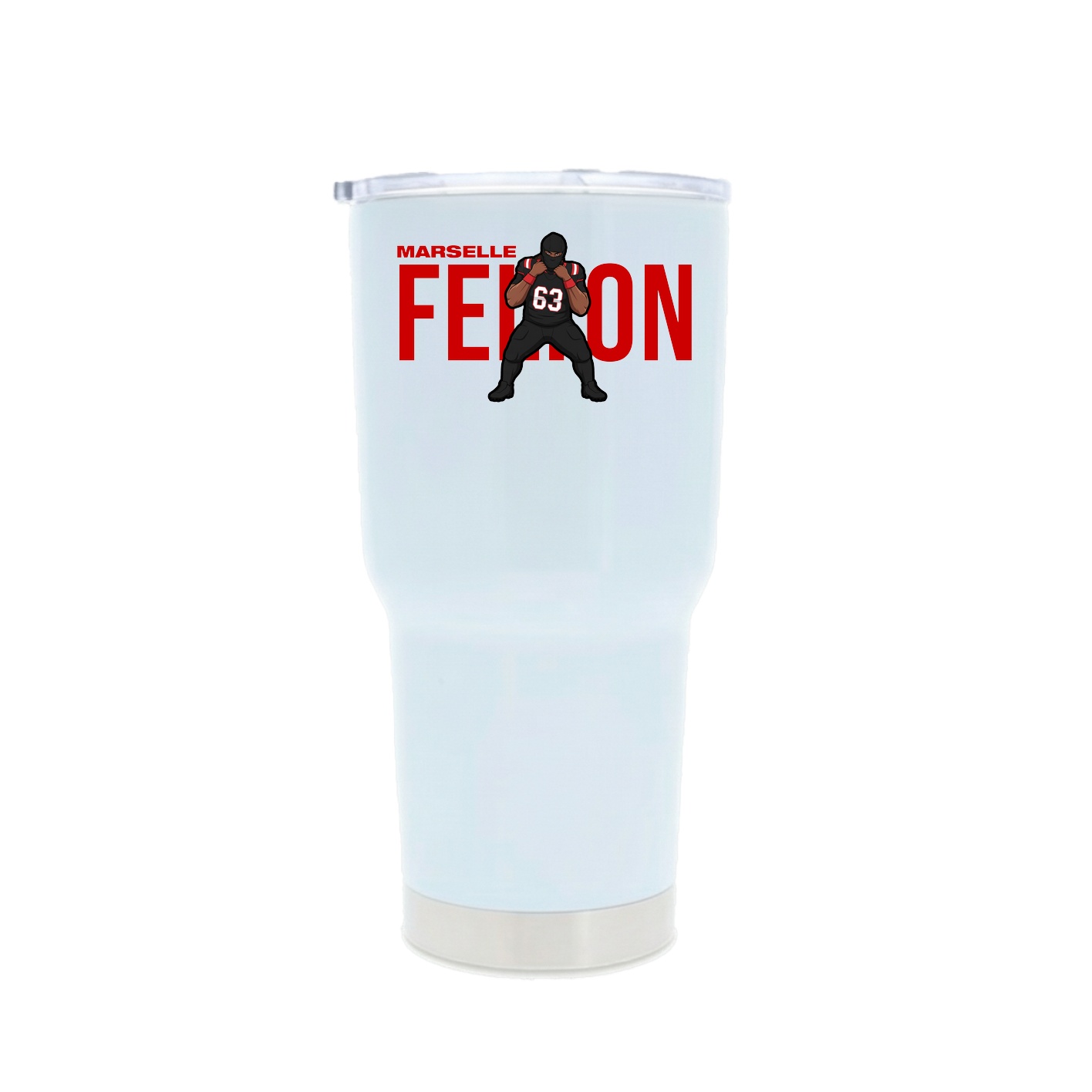 30oz Stainless Steel Tumbler — Player Name in White