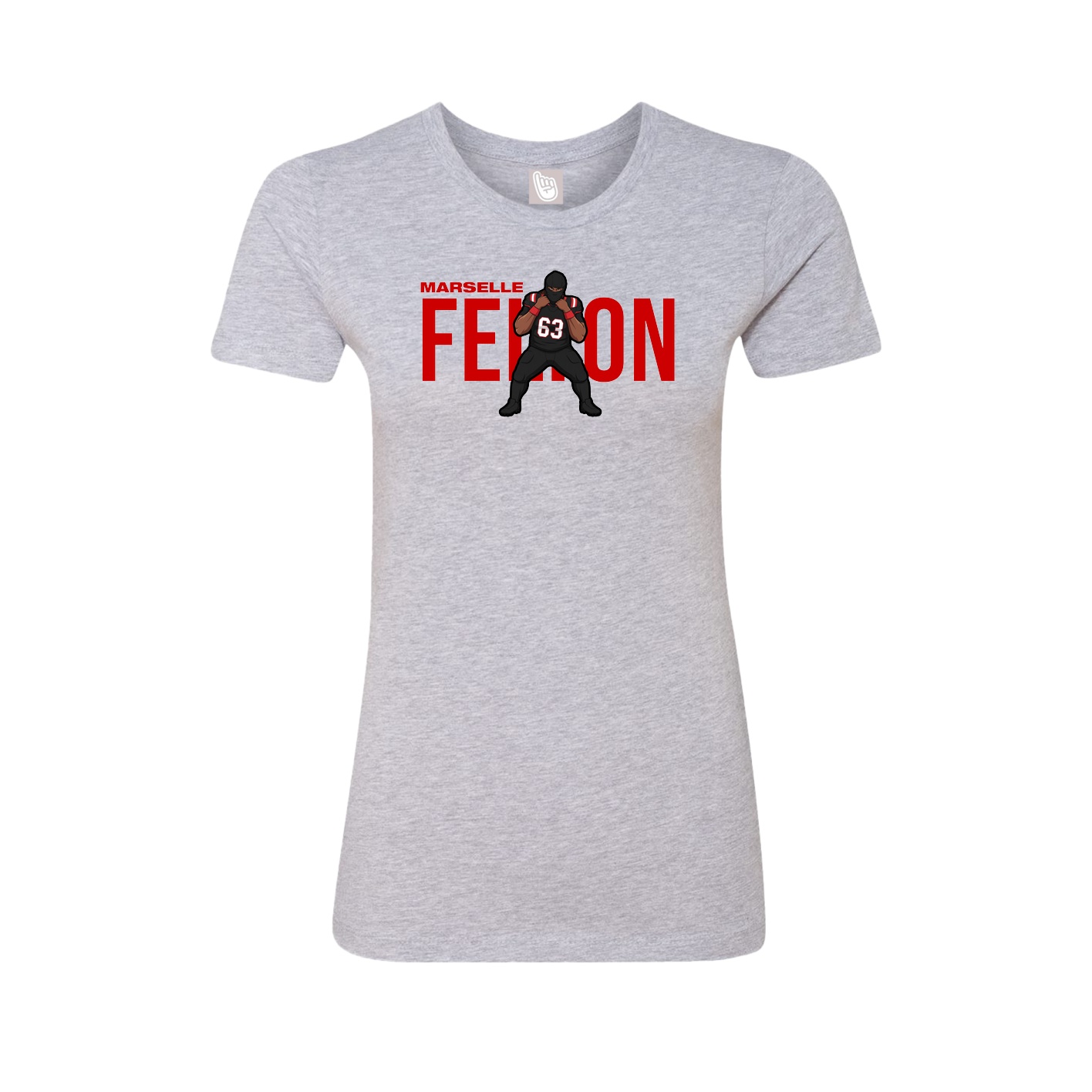 Fitted Women's Tee — Player Name in Grey