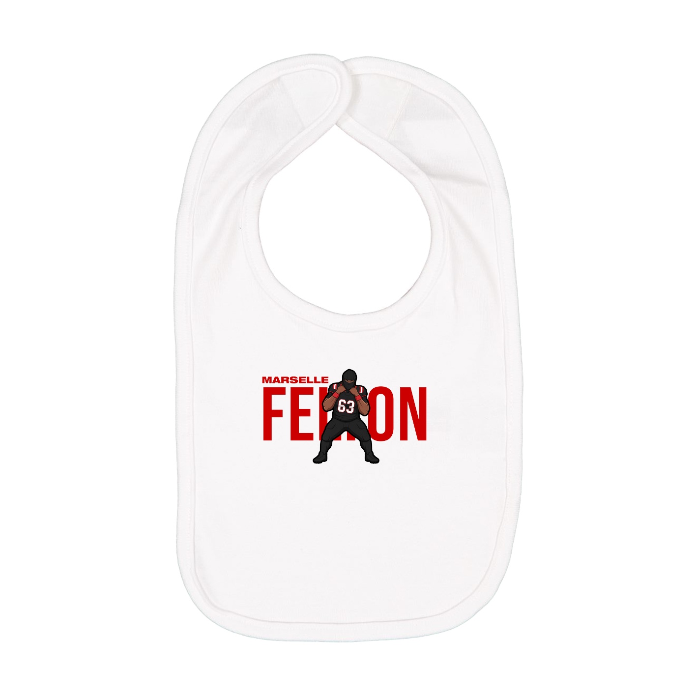 Infant Bib — Player Name in White
