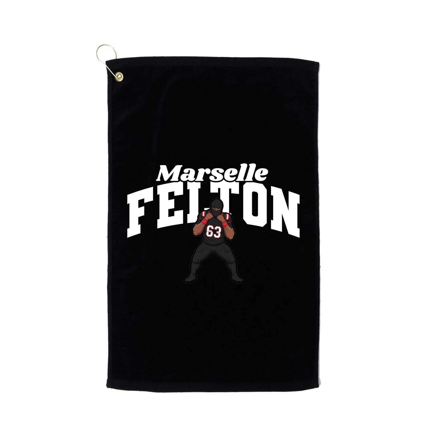Golf Towel — Signature Arch in Black