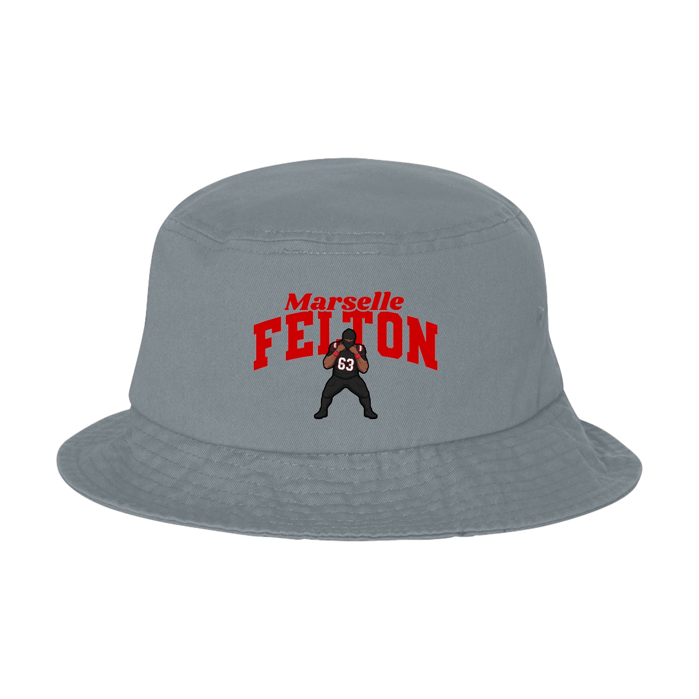 Bucket Cap — Signature Arch in Grey