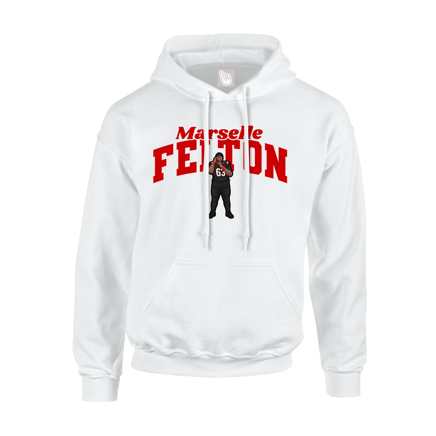 Youth Hoodie — Signature Arch in White