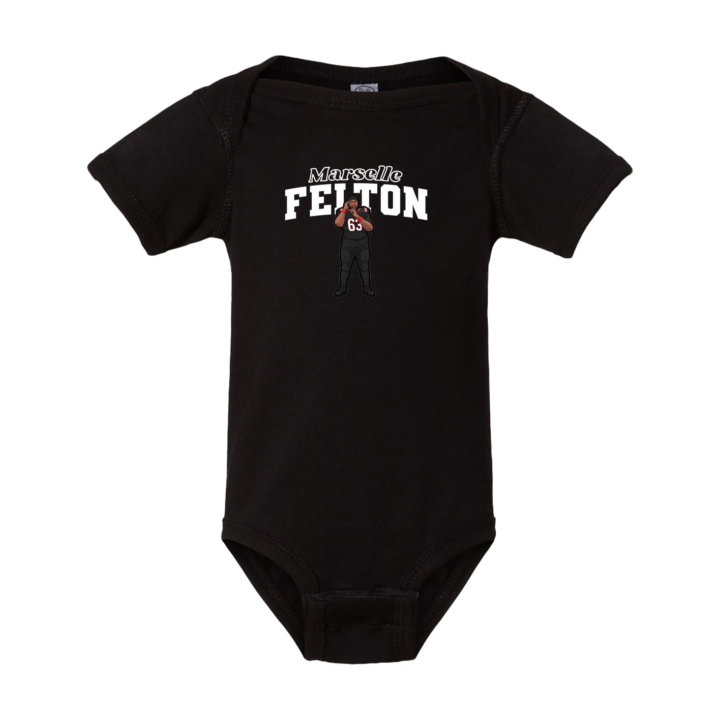 Baby Onesie — Name Arch in Black