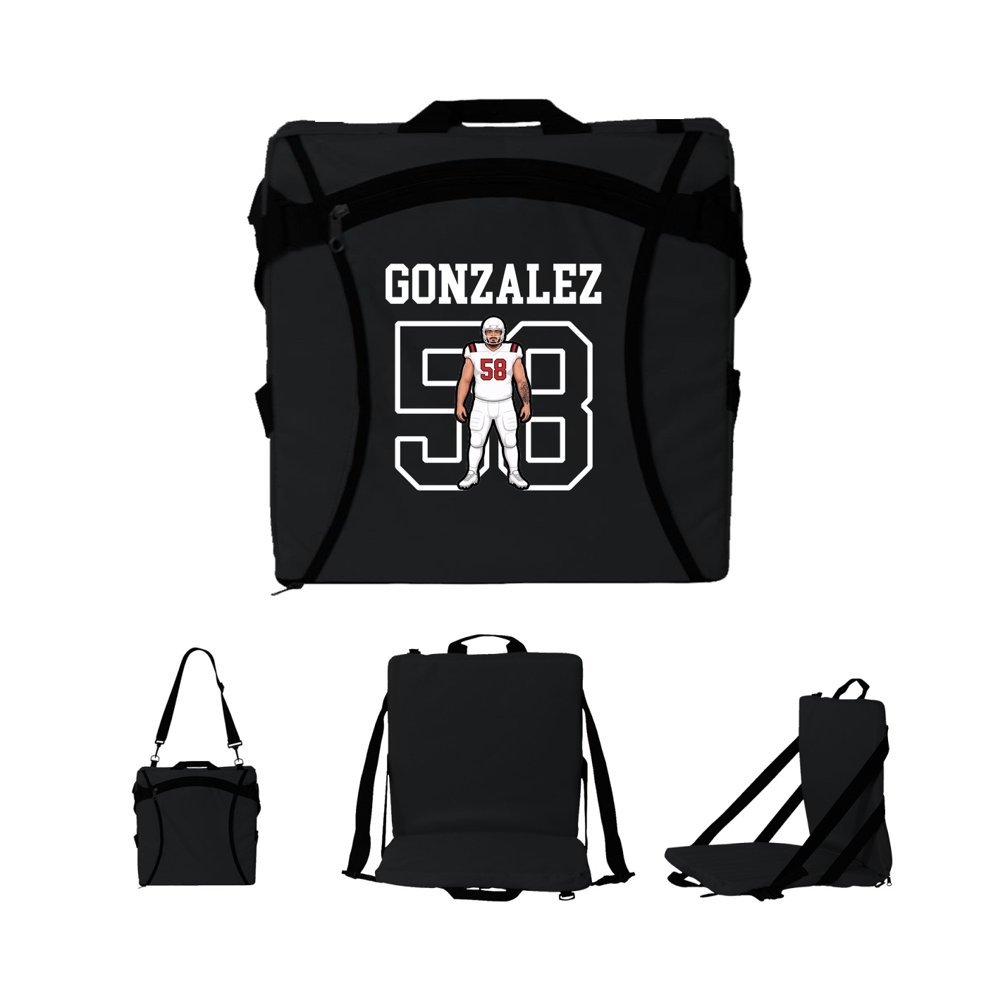 Folding Stadium Seat — Shirsey in Black