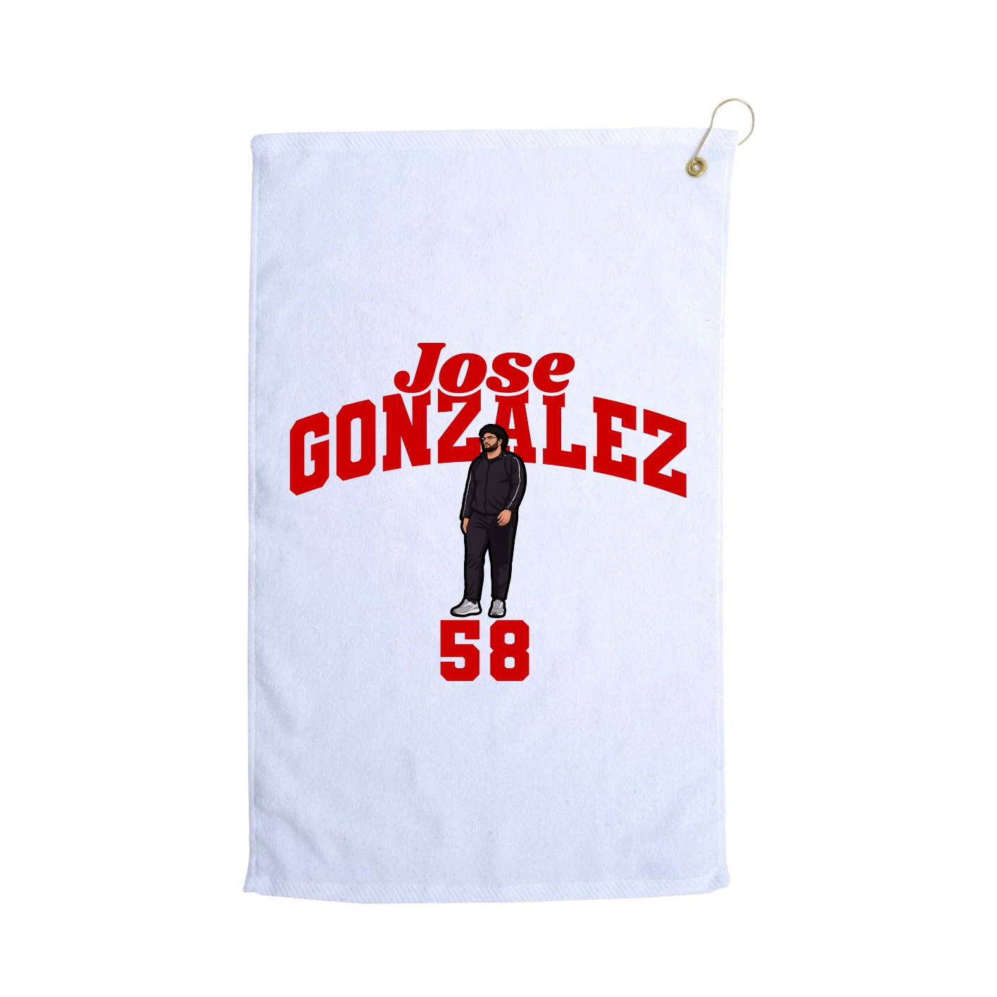 Golf Towel — Signature Arch in White