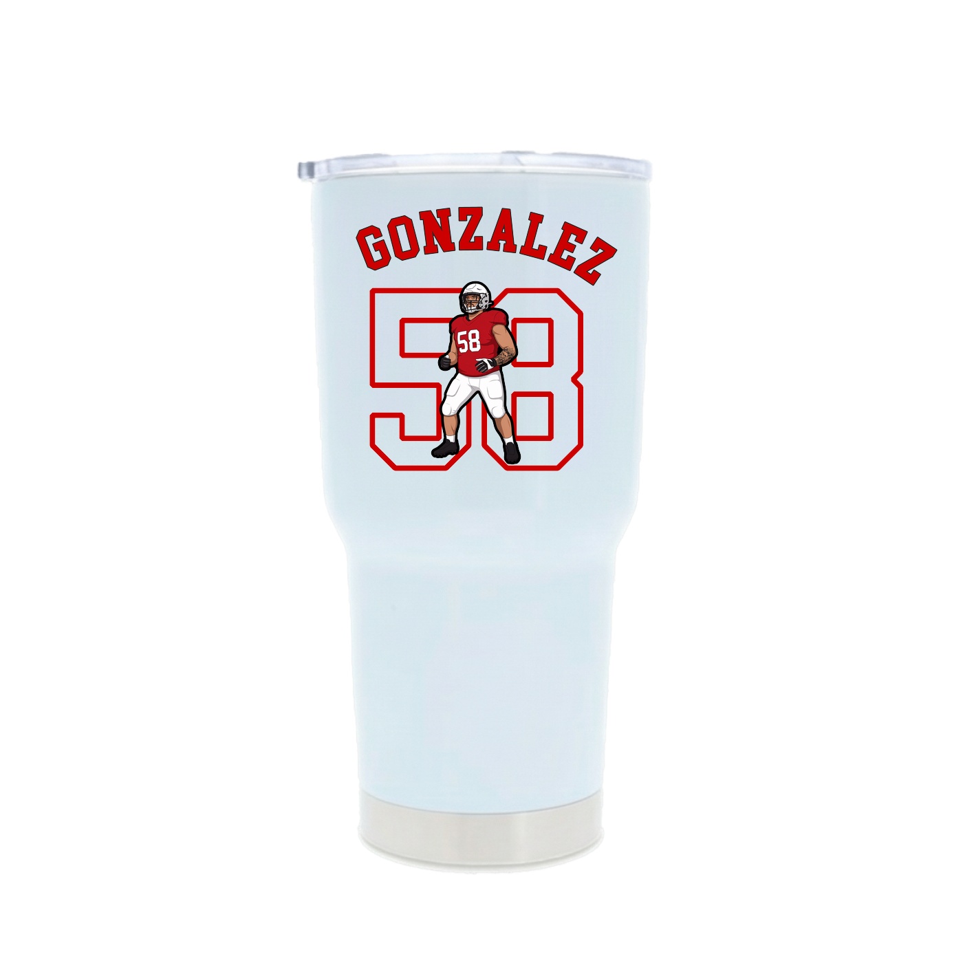 30oz Stainless Steel Tumbler — Shirsey Arch in White