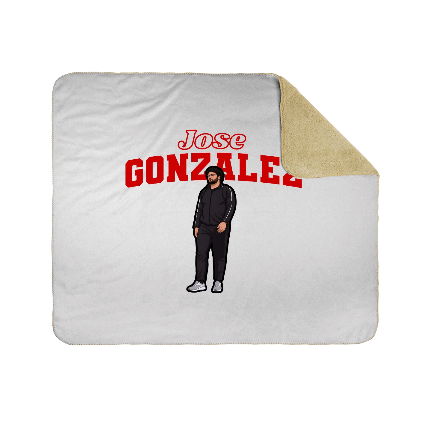 Throw Blanket — Name Arch in White