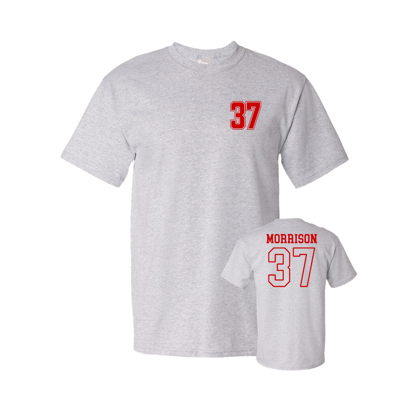 Youth Tee — Chest Back in Grey