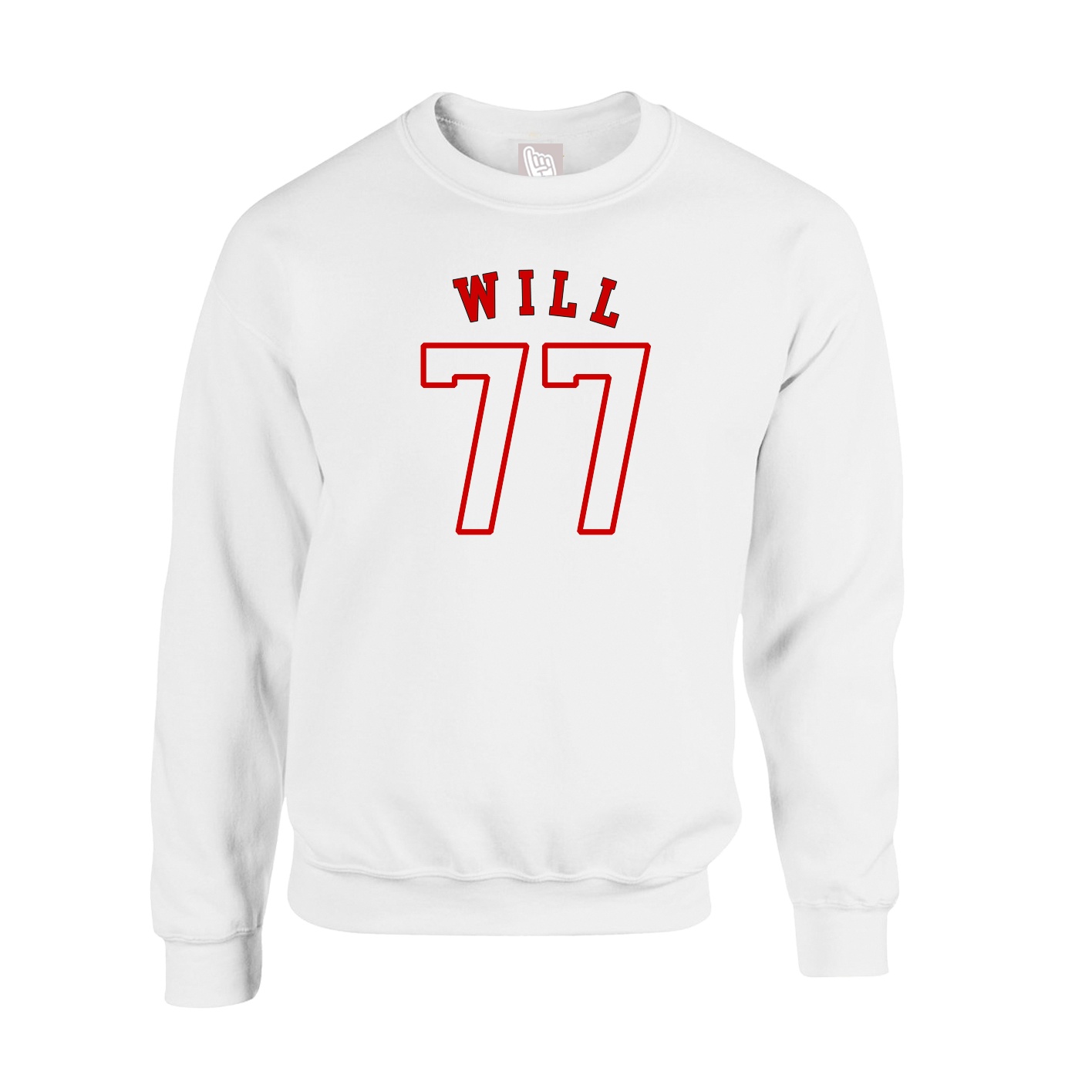 Fleece Crew — Shirsey Arch in White