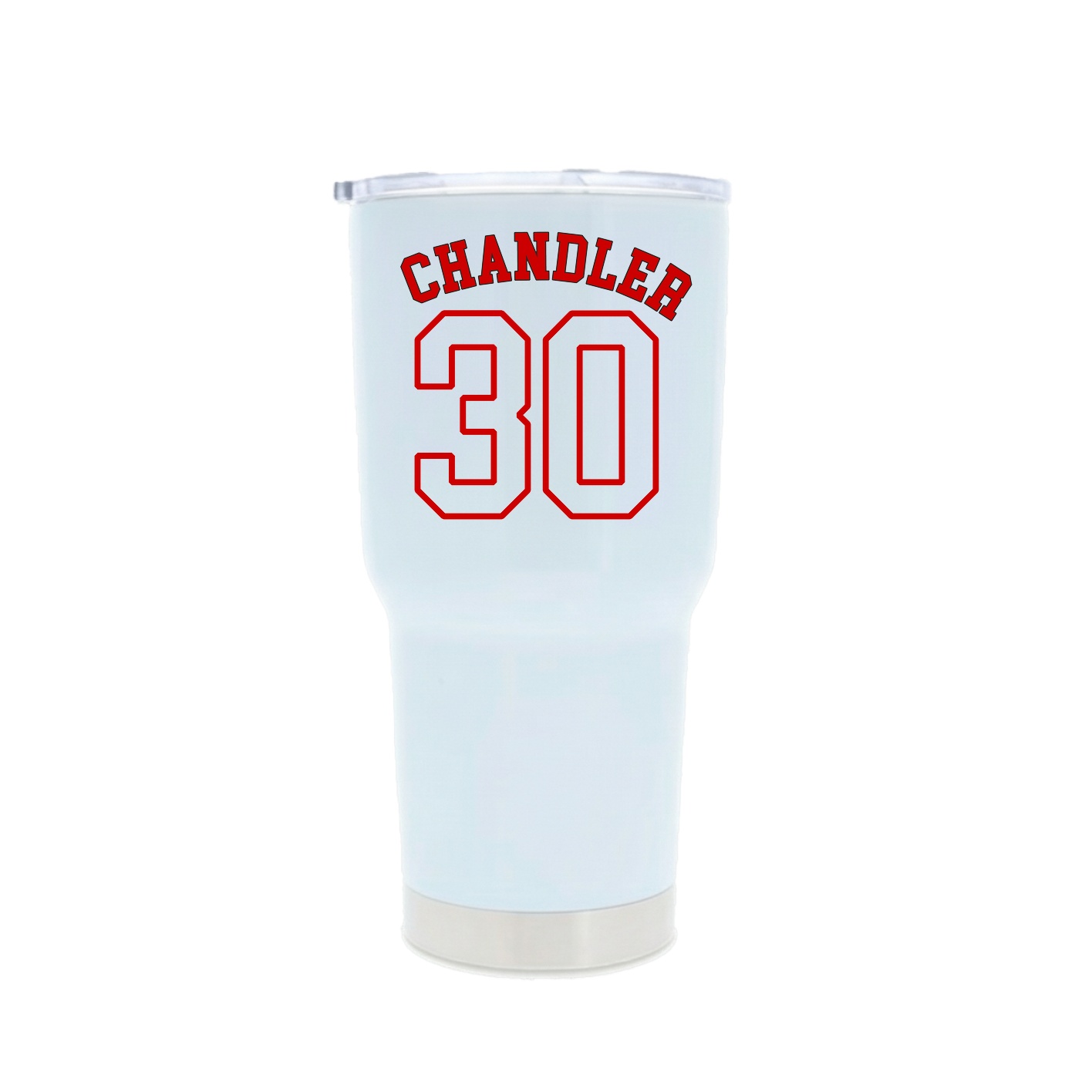 30oz Stainless Steel Tumbler — Shirsey Arch in White